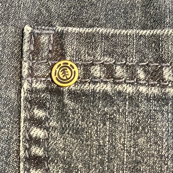 Element Boho Denim Micro Western shorts woven patch pockets sz 28 NWT - Picture 5 of 11
